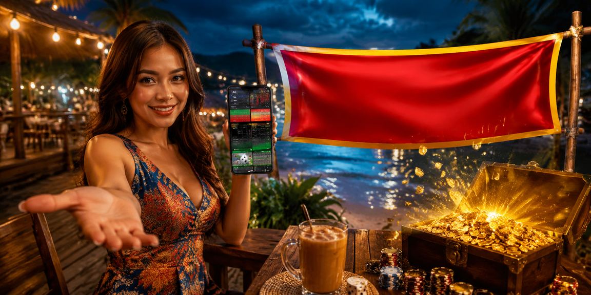 Pemain Langkawi berpakaian batik menikmati kasino mudah alih sambil memahami peluang pertaruhan
